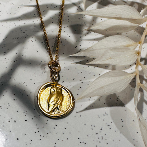 Gold Owl Necklace