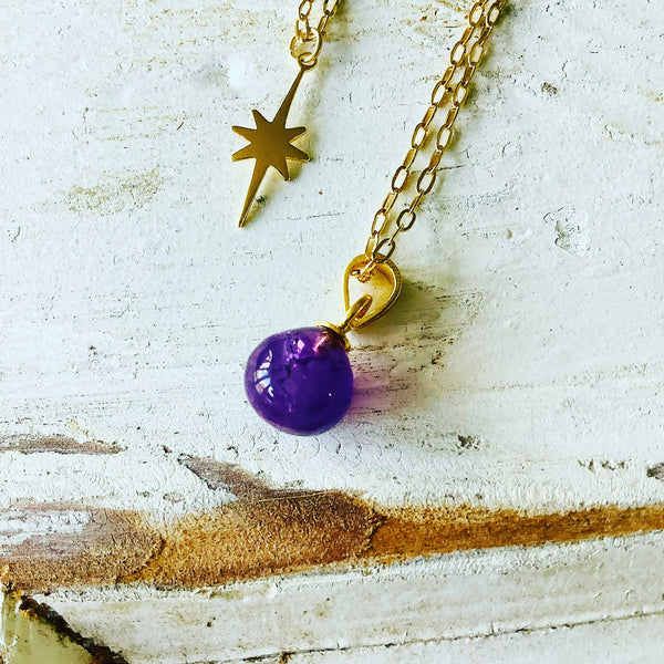 Amethyst Bauble Necklace